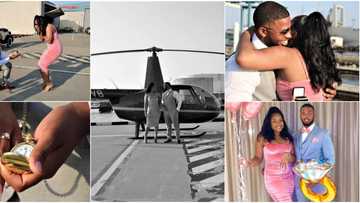 Couple who met online light up the internet with adorable photos as they get engaged after dating for 1 year