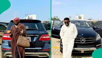 Skit maker Folagbade Banks splashes millions on Mercedes-Benz, flaunts pics: “Congrats mummy”