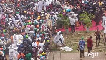 Photo emerges as Eyo masquerade collapses in stampede at APC rally in Lagos