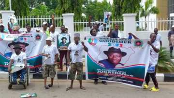 2023: Protesters take over streets of Abuja, call on Goodluck Jonathan to declare for presidency