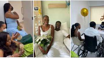 True love: Lady marries man in hospital in Lekki with few guests, video causes huge stir on social media