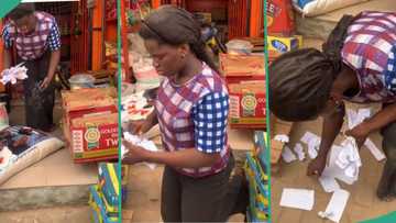 "This happened to me last year": Sales girl in tears after N120k customer gave her 'became papers'