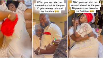 "No place like home": Mum and dad cry as Nigerian man who travelled abroad 20 years ago returns for first Ttime