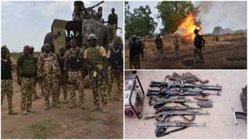 Huge victory in Borno as troops kill Boko Haram/ISWAP’s spiritual leader, recover arms, share photos