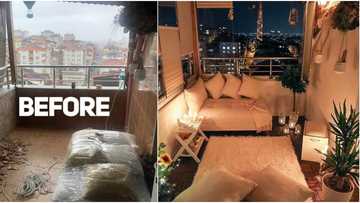 Balcony turned into a luxury room, transformation photo lights up social media as many hail the occupant