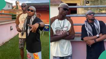 Mohbad lookalike links up with man who resembles Junior Pope, their fun video trends