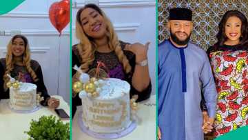 Yul Edochie, others sing at Judy Austin's parlour b'day celebration, she wishes for peace in video