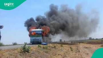CHAN 2024: Bus carrying fans to stadium for opening ceremony catches fire