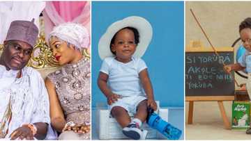 Ooni of Ife and wife Olori Naomi finally unveil son Prince Tadenikawo on 1st birthday, share cute photos