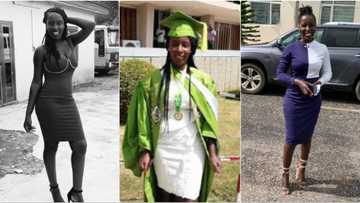 Pretty lady becomes graduate after carrying concrete to pay school fees (photo)