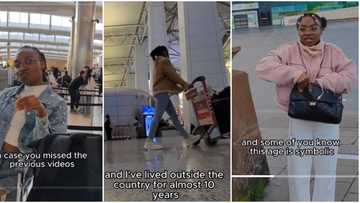 "This was me in 2006": Lady packs her bags and returns to Nigeria after 10 years abroad, video stirs reactions