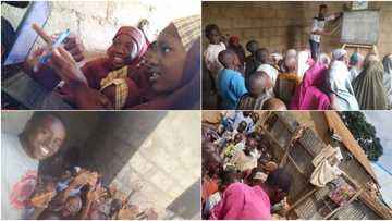 Despite hardship, selfless Nigerian man teaches over 400 kids for free in a school he started under tree (photos)