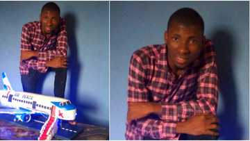 Nigerian man invited to Uganda to design aeroplane cake for its anniversary after the one he baked for Air Peace went viral