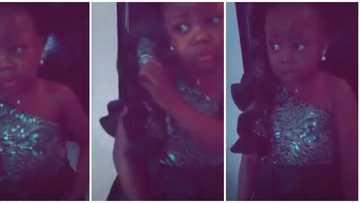 Little girl displeased with her asoebi dress cries out: "I don't like this nonsense"