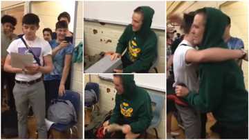 Emotional moment students surprise their teacher with new shoe after his old one became bad, video goes viral