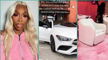 "I make over N8 million monthly": Lady who started hairdressing at 17 flaunts 2 salons in video