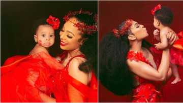 TBoss shares beautiful photos of her daughter on Valentine’s Day, finally reveals her face