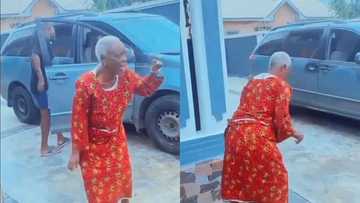 "Na too much joy causam": Grandma dances on seeing her daughter, runs outside in video