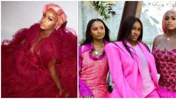 DJ Cuppy get her sisters in pink looks in promotional video for new jewellery line