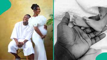 Actor Kamo, wife welcome 1st child, announce news with sweet message from Funke Akindele: “Congrats”