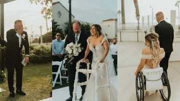 Bride who has been paralysed since 2010 surprises husband as she walks on her wedding day, photos go viral
