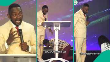 Video: Moment pastor unexpectedly gave 2 church members N500k each during service, many react