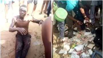 Bidiyon wani mutum da aka kama yana tsintar audugan hailar mata yana sayarwa