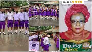 "She sacrificed a lot": Class of 1993 wear uniforms & socks for burial of their late primary school teacher
