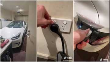 Allah Mai Zamani: Bidiyon Yadda Wani Mutum Yayi Cajin Motarsa Kirar Tesla, Sa'a 24 Tayi ta Cika