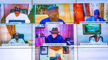 Yanzu-yanzu: Shugaba Buhari ya shiga taron gaggawa da tsaffin shugabannin Najeriya (Hotuna)