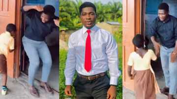 Heartwarming video of teacher's special way of welcoming his pupils to class goes viral