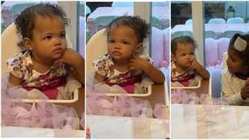 She is a queen: Viral video shows adorable baby girl who refused to smile as people sing birthday song to her