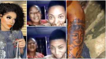 Good morning ma: Nigerian mum greets Bobrisky as she begs crossdresser to appreciate her son who got tattoo