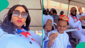 Yul Edochie and Judy Austin share video from son’s inter-house sports day, fans react: “DNA needed”