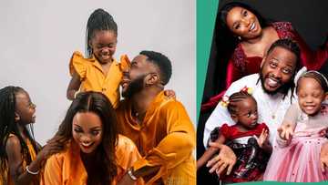 Ex-BBNaija stars showcase beautiful matching Christmas outfits, get fans attention