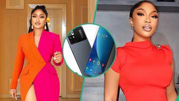 Tonto Dikeh recalls being scammed after buying 12 phones online for b'day giveaway: "Na shege banza"