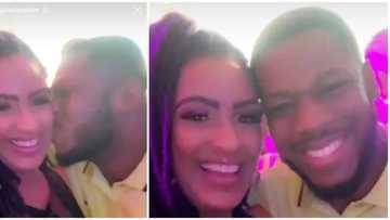 BBNaija: Days after declaring no plans for Esther, Frodd hangs out with Juliet Ibrahim, kisses her on the cheek (photos)