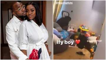 What breakup? - Trending video shows singer Davido bonding with Chioma and baby Ifeanyi