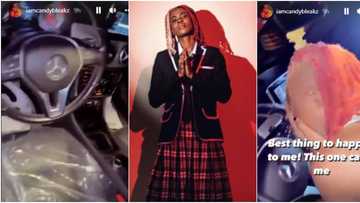 "The best thing to happen to me": Rapper Candy Bleakz blushes as she splashes millions on new Benz ride