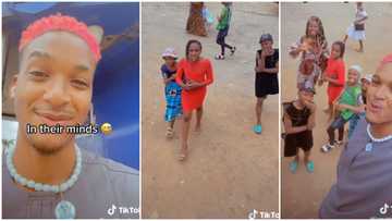 "I almost cried": Young Nigerian man who looks like BBN Groovy goes viral, kids identify him on street in clip