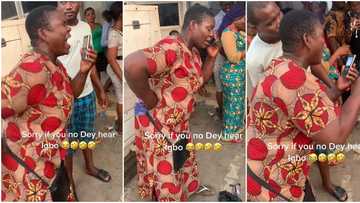 CBN cashless wahala: Nigerian woman makes phone call inside bank, instructs her children at home in video
