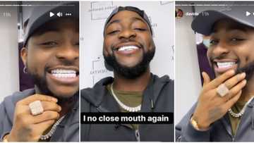 I no close mouth again: Davido shows off expensive new set of white teeth after getting cosmetic procedure