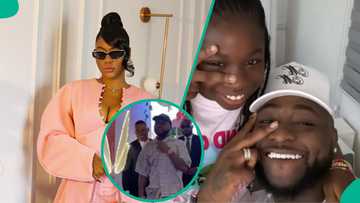 Drama as Davido, Sophia Momodu reunite to celebrate Imade's 10th b'day in Lagos: "Social distancing"