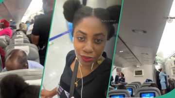 Lagos to London flight: Lady who paid N1.2 million shows tiny aeroplane Air Peace put her in