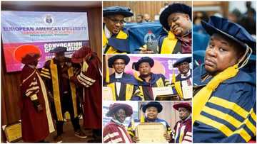 Photos, video from Cubana Chiefpriest's graduation ceremony as he bags doctorate degree go viral