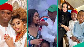Drama As Ned Nwoko Feeds Wives From Same Cake, Video Sparks Harsh Comments: “Can Never Be Me”