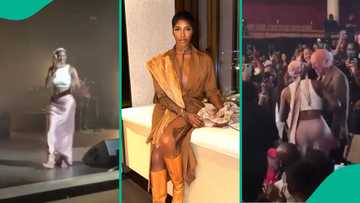 Tiwa Savage spots her English teacher in the crowd as she performs on stage, her reaction trends
