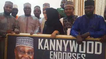 Dandalin Kannywood: Atiku Abubakar ya sa labule da jaruman 'yan fim din Hausa (Bidyo)