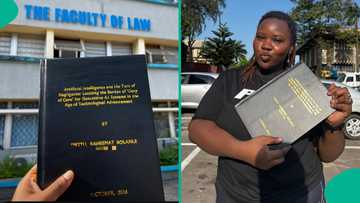 UNILAG law graduate scores 'A' in final year project, her research topic grabs people's attention