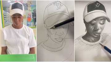 "It's a quick sketch": Street artist draws young lady wearing fez cap, video of her reaction goes viral